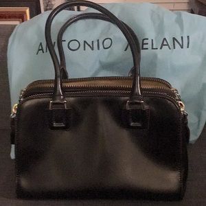 Antonio Melani black leather handbag